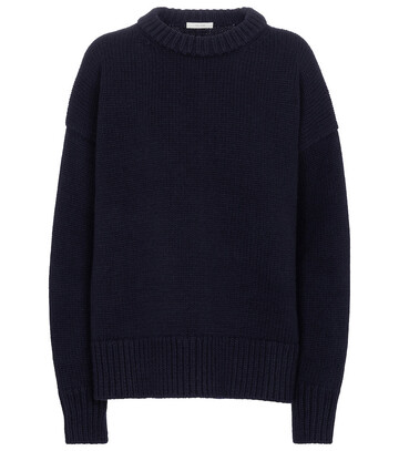 the row ophelia wool and cashmere sweater in blue