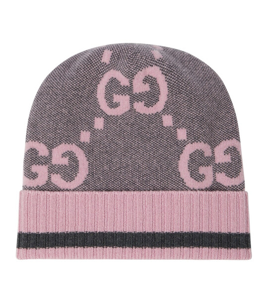 Gucci GG cashmere knit beanie in grey