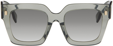 fendi gray roma sunglasses in grey