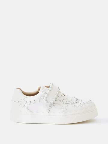 Chloé Chloé - Lauren Whipstitched Leather Trainers - Womens - White