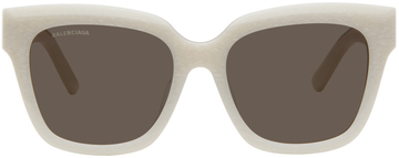 balenciaga white square sunglasses