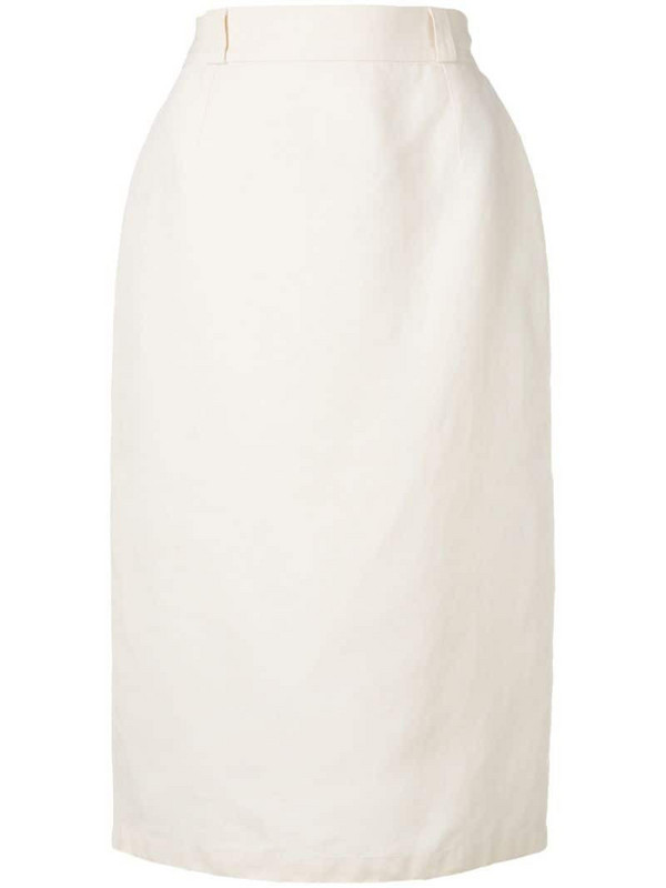 Versace Pre-Owned classic pencil skirt in white