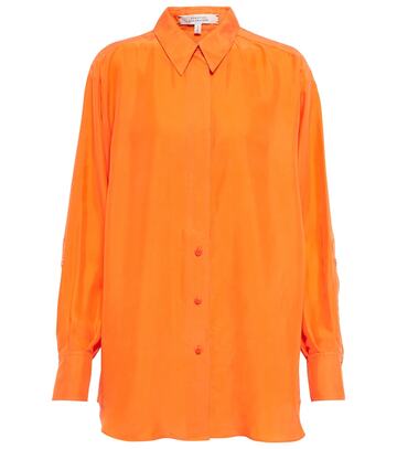 Dorothee Schumacher Heritage Ease silk shirt in orange