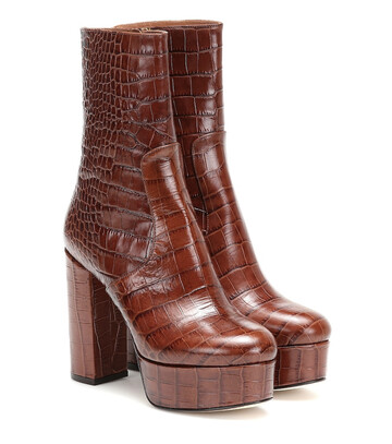 Paris Texas Cocco leather ankle boots in brown