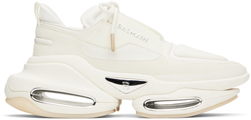 balmain white b-bold sneakers