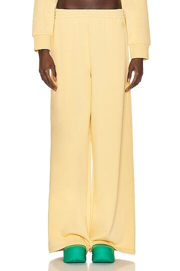 moncler wide leg sweatpant in yellow