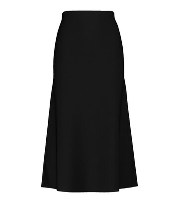 Galvan Cora knit midi skirt in black