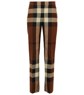 Burberry Vintage Check high-rise wool pants in brown