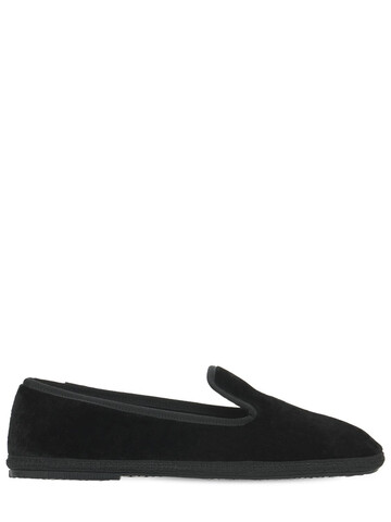 SENTIER 10mm Principe Velvet Loafers in black