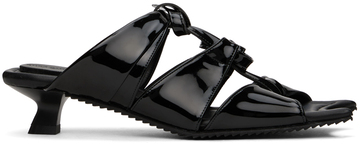 paula canovas del vas black diablo twist heeled sandals