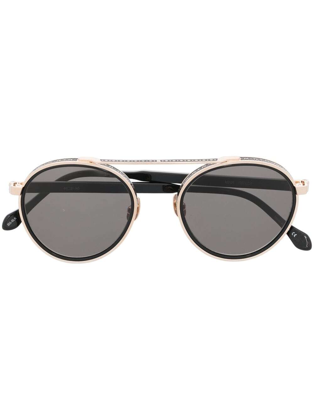 Matsuda double-bridge round-frame sunglasses - Black