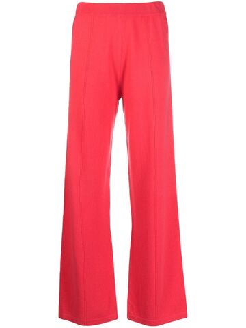 chinti and parker wide-leg knitted trousers - pink
