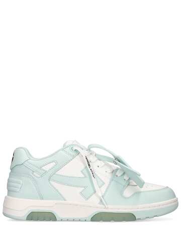 off-white 30mm out of office leather sneakers in mint / white
