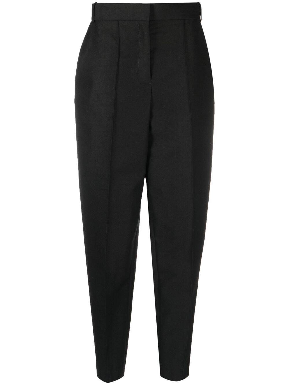 Tory Burch high-waisted tapered trousers - Black