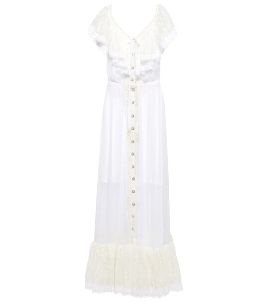 Paco Rabanne Off-shoulder maxi dress in white