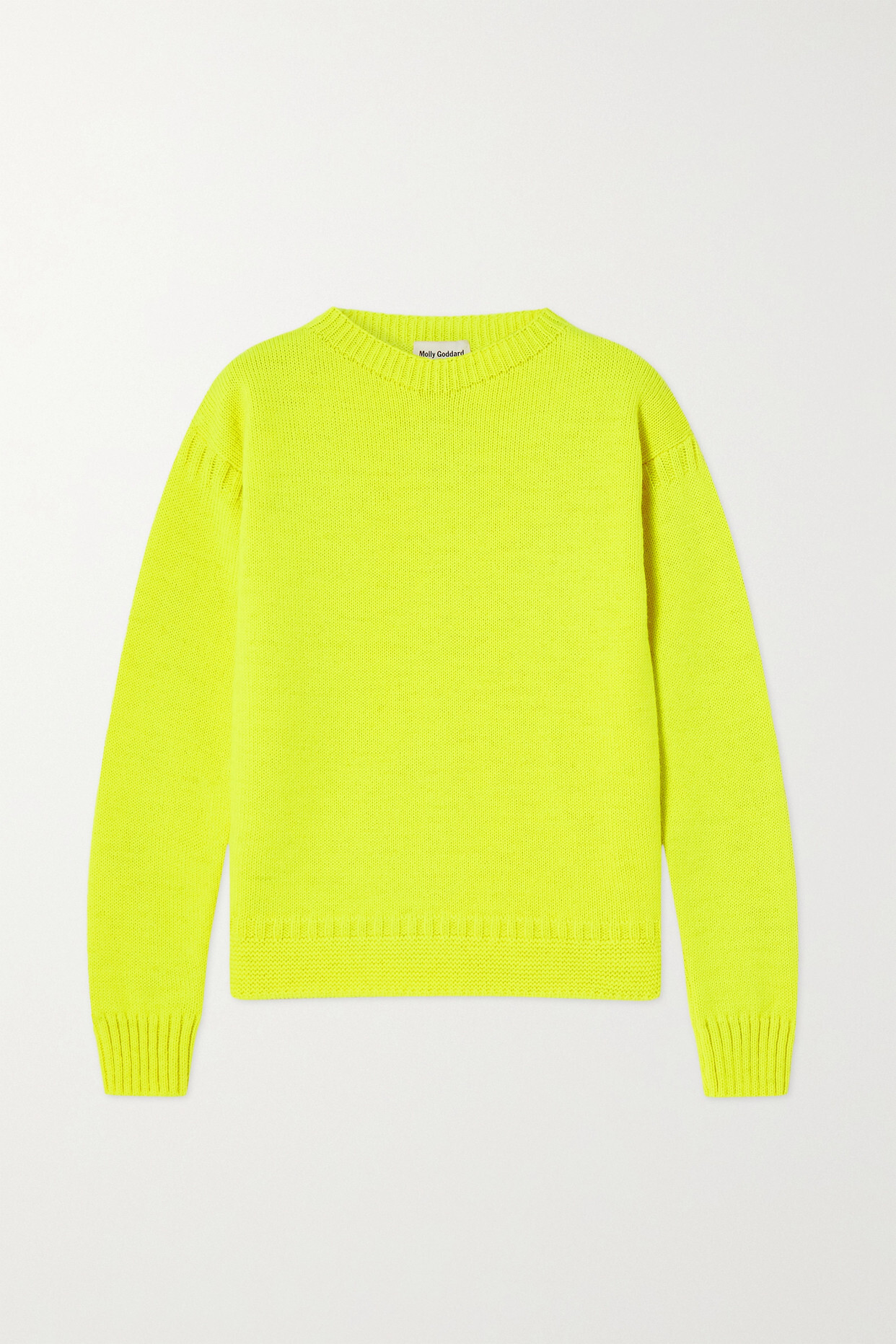 Molly Goddard - Ayla Neon Wool Sweater - Yellow