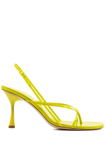 studio amelia 90mm wishbone leather sandals in yellow