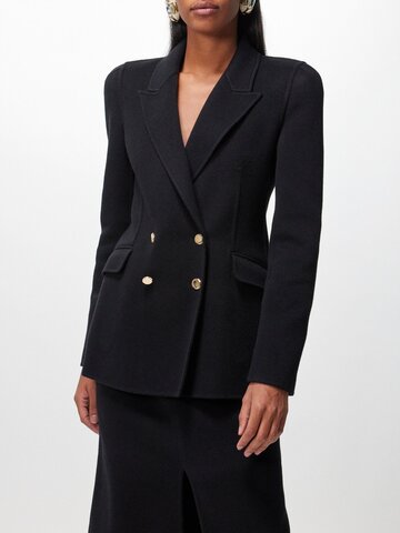 gabriela hearst - lloyd double-breasted recycled-cashmere jacket - womens - black