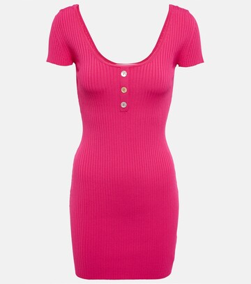 live the process saros ribbed-knit minidress in pink