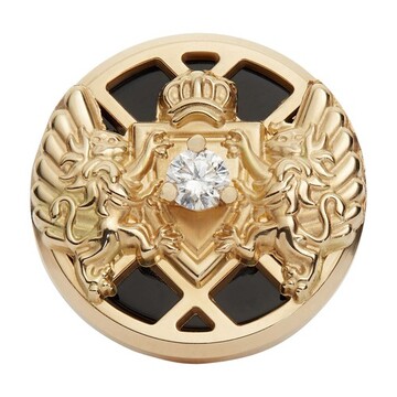 Balmain Emblem single stud earring in gold