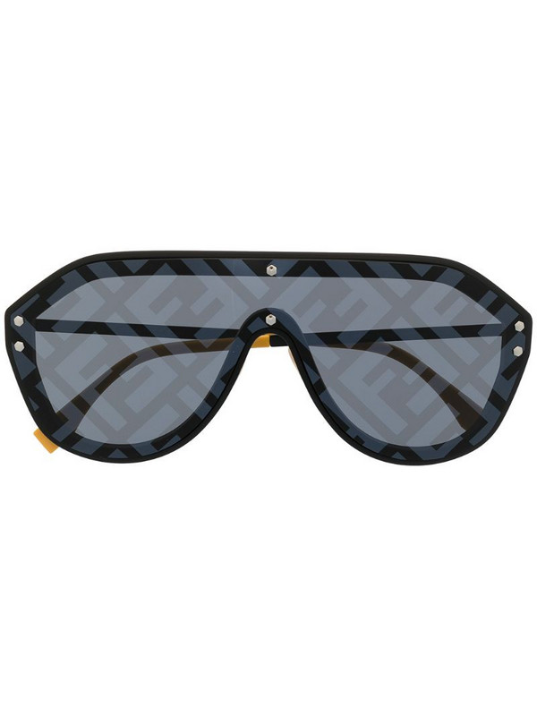 Fendi Eyewear Fabulous printed aviator sunglasses in black