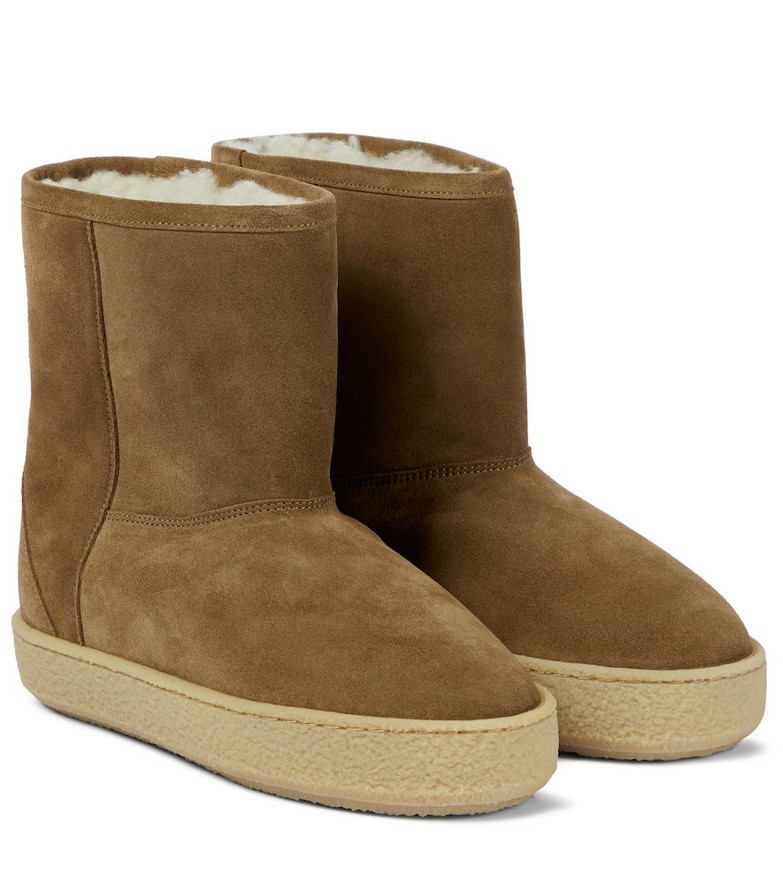 Isabel Marant Frieze shearling-lined suede ankle boots in brown