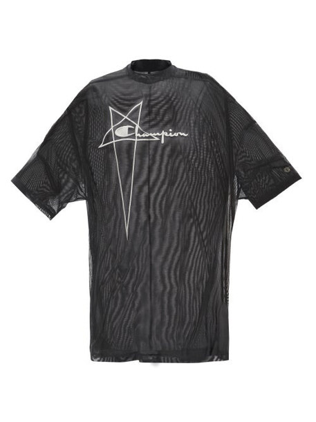 Rick Owens - X Champion Tommy Mesh T-shirt Dress - Womens - Black