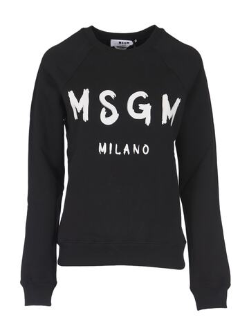 MSGM Logo Print Sweatshirt in black