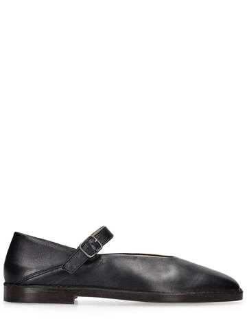 lemaire leather ballerina shoes in black