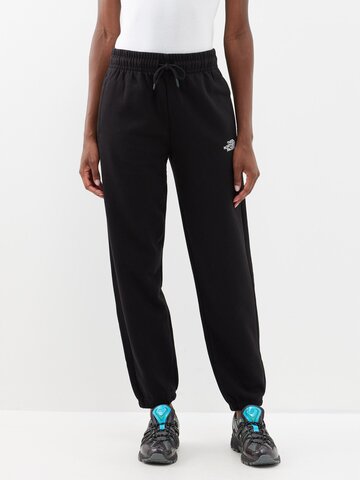 the north face - core logo-embroidered cotton-blend track pants - womens - black
