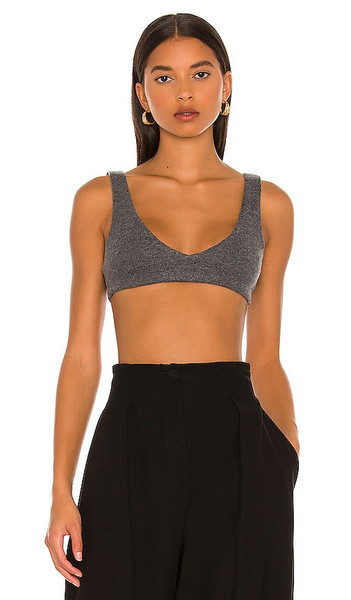 DONNI. DONNI. Sweater Bralette in Charcoal