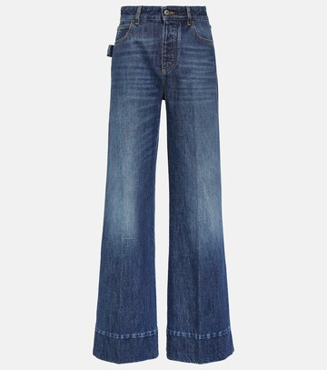 bottega veneta high-rise wide-leg jeans in blue