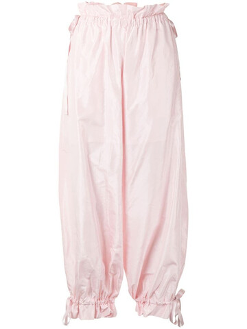 Undercover ruffled loose fit trousers in pink