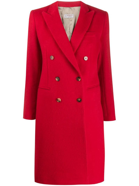 Alberto Biani double-breasted coat in red