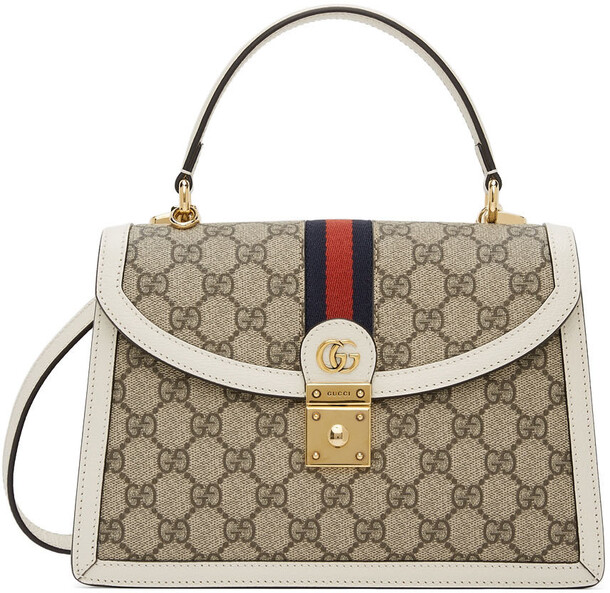 Gucci Off-White Small Ophidia Top Handle Bag