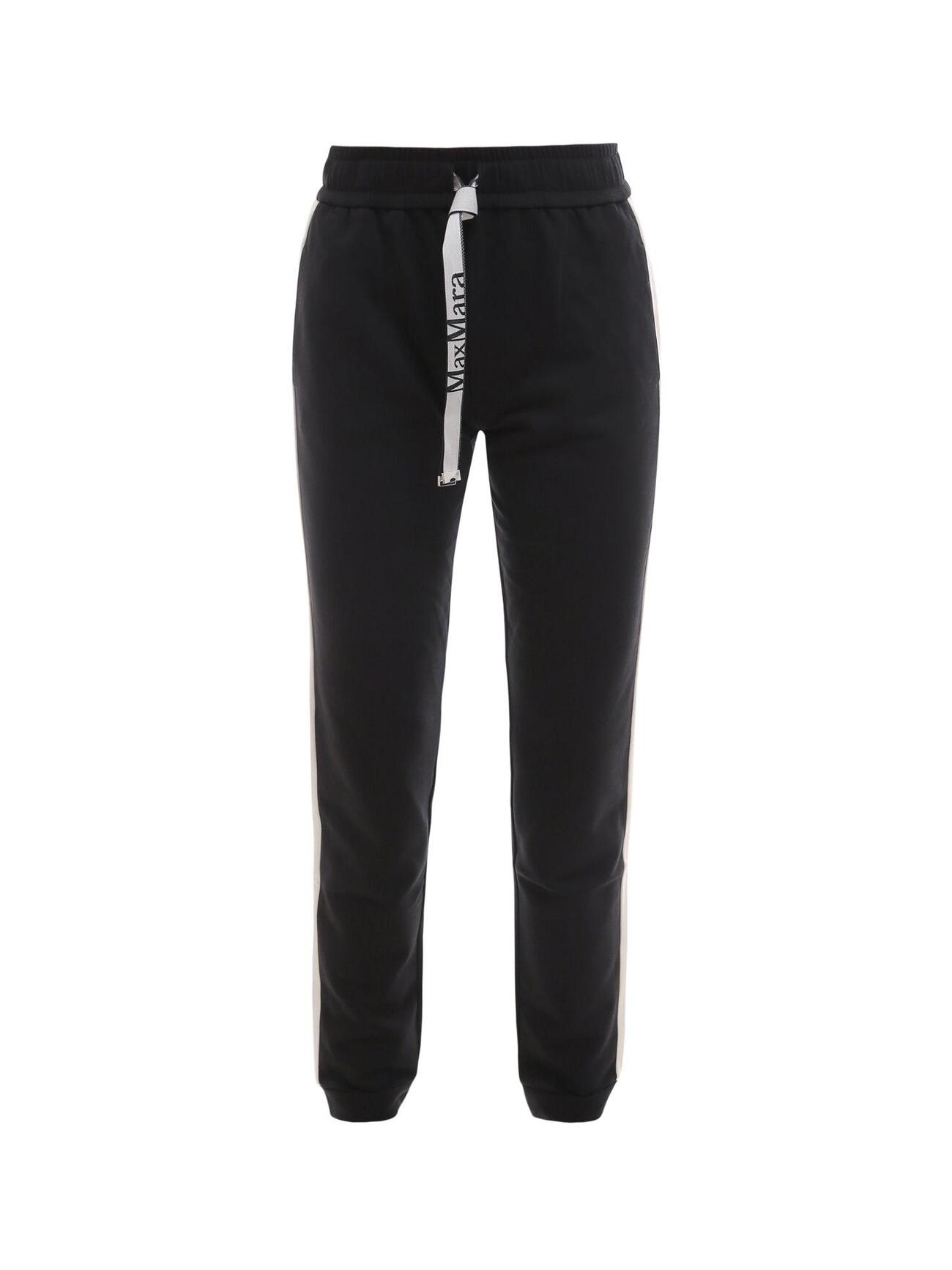 Max Mara The Cube Drawstring Jersey Trousers in nero