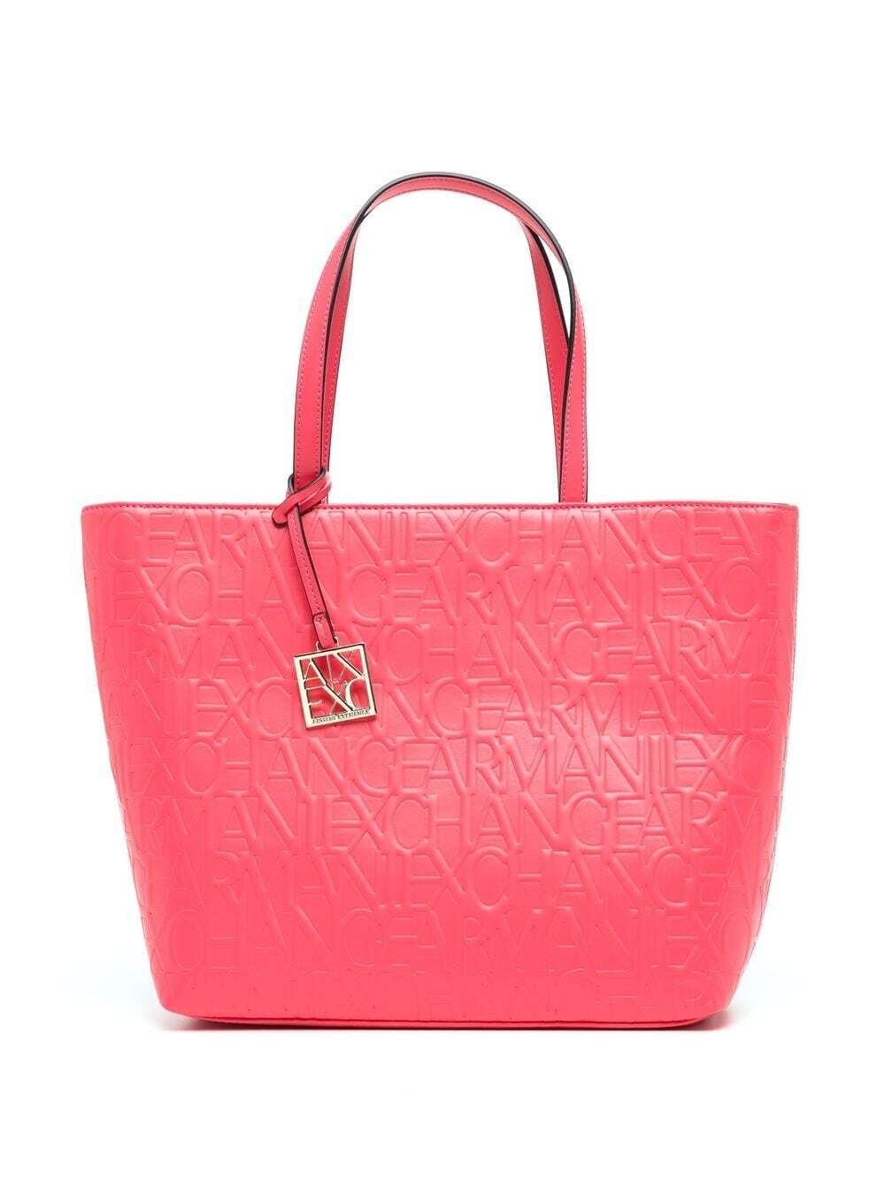 Armani Exchange embossed logo tote bag - Pink