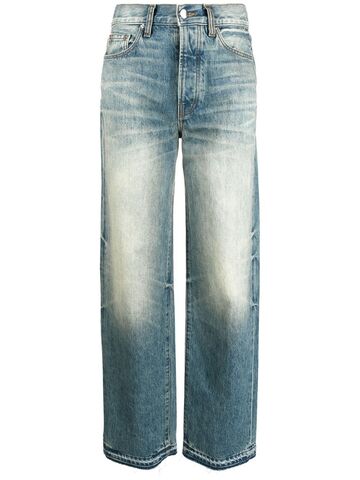 amiri distressed straight-leg jeans - blue