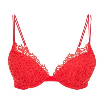 La Perla Push-up bra with macramé in red