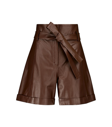 Dorothee Schumacher Exciting Softness leather Bermuda shorts in brown