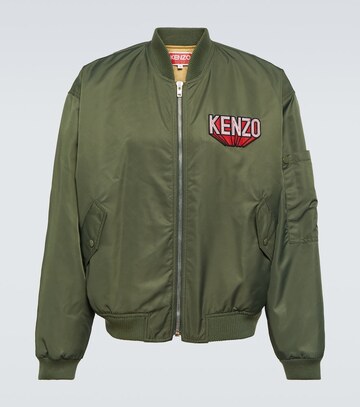 kenzo logo bomber jacket in green