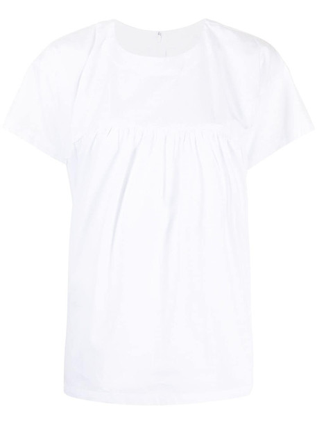 Comme Des Garçons Girl gathered-detailing short-sleeve blouse - White