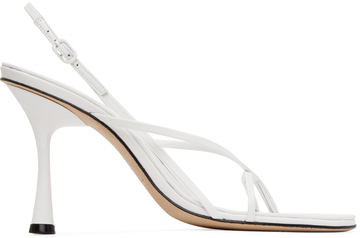 studio amelia white wishbone 90 heeled sandals