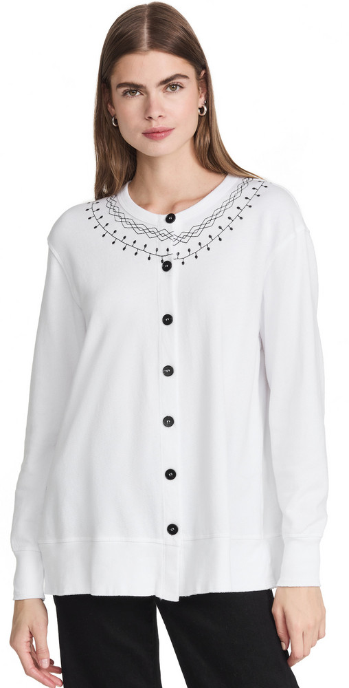Wilt Embroidered Cardigan in white