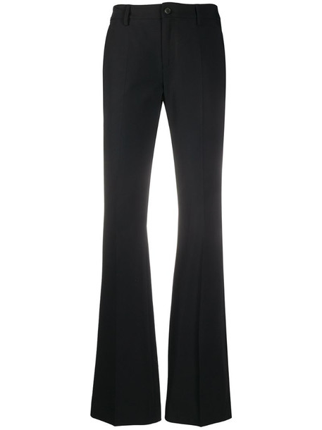 Pt01 mid rise flared trousers in black