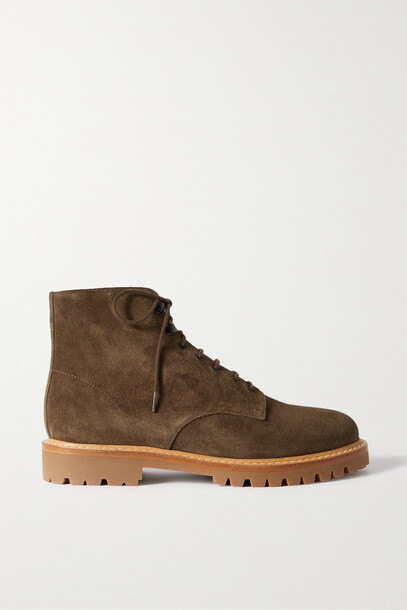 LEGRES - Suede Ankle Boots - Brown