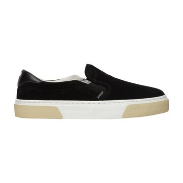 palm angels palm slip on suede sandals in black