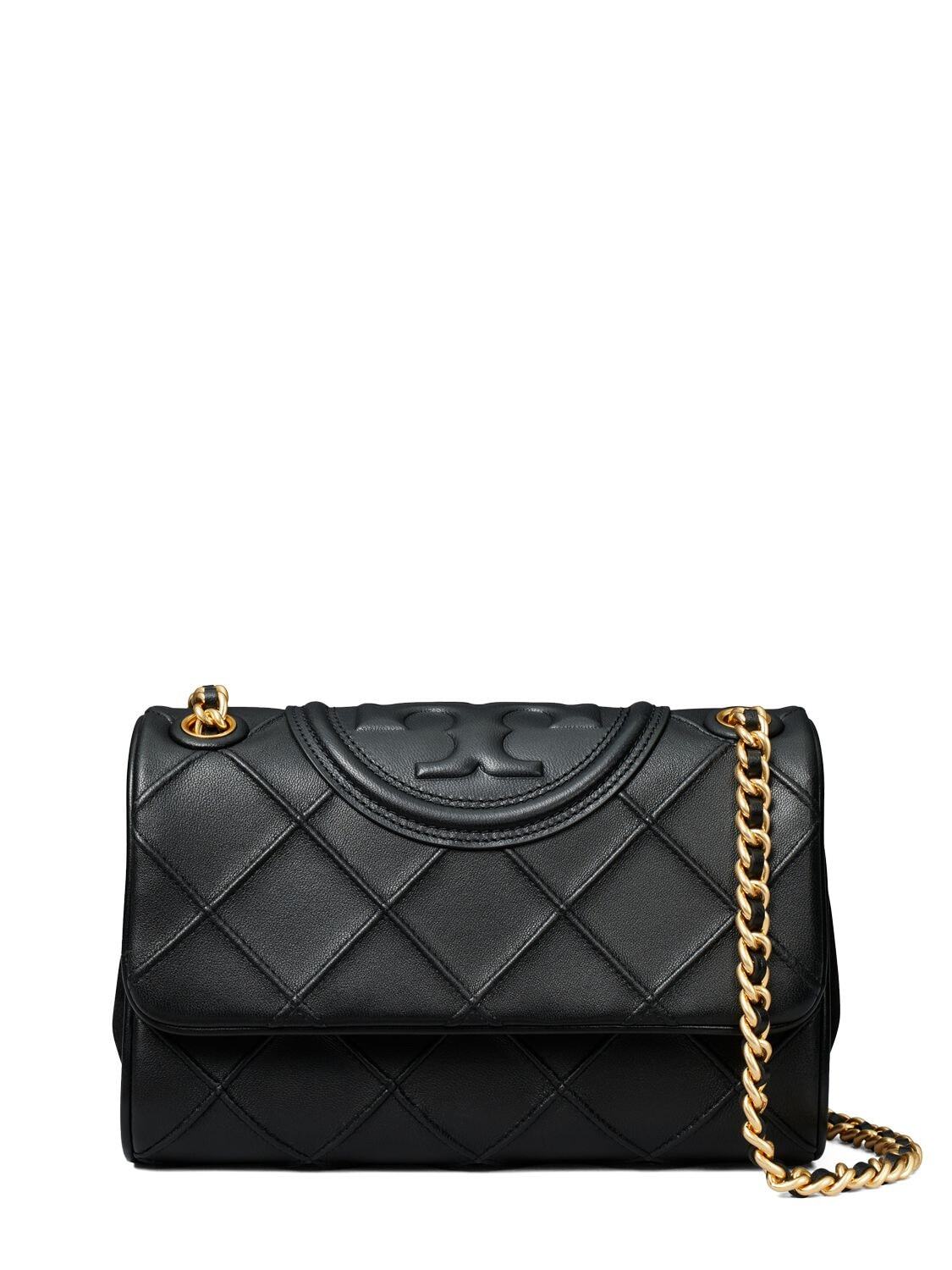 TORY BURCH Small Fleming Soft Convertible Bag in black