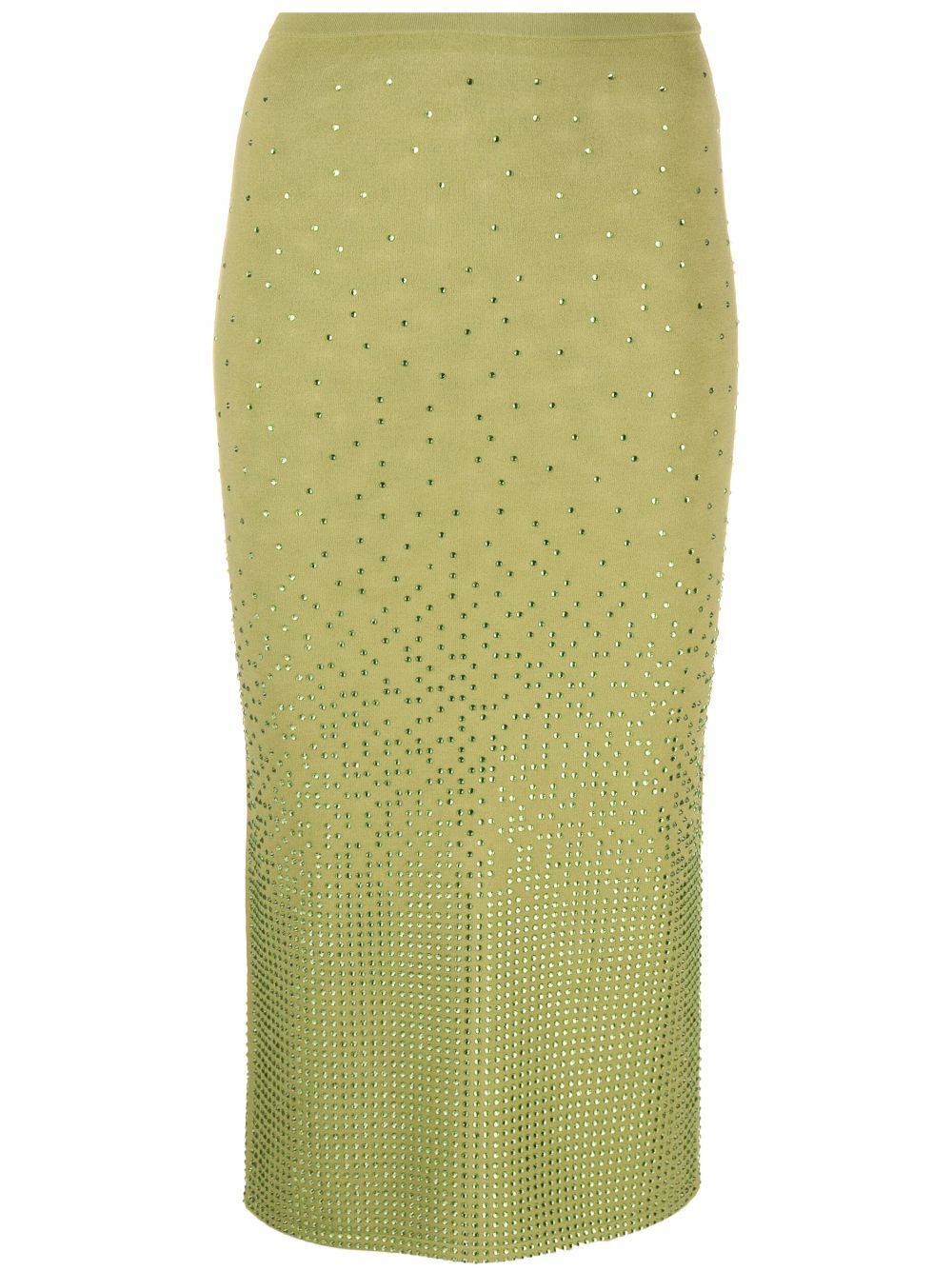 SANDRO Manray crystal-embellished midi skirt - Green