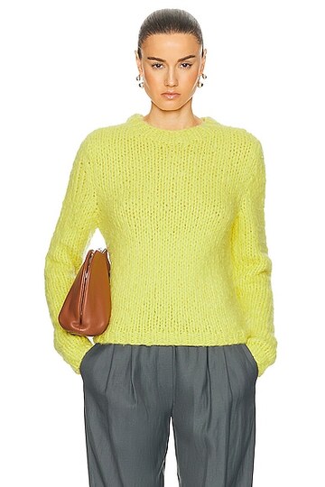 gabriela hearst classic sweater in lemon